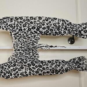 O.VIANCA Women's Floral Shredded Top - Size S